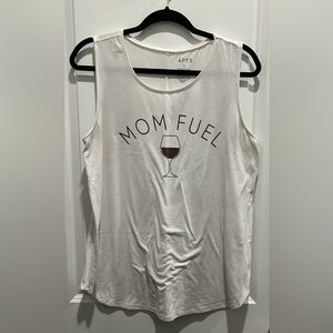 Apt.9 White Tank 'Mom Fuel" size L - PreOwned
